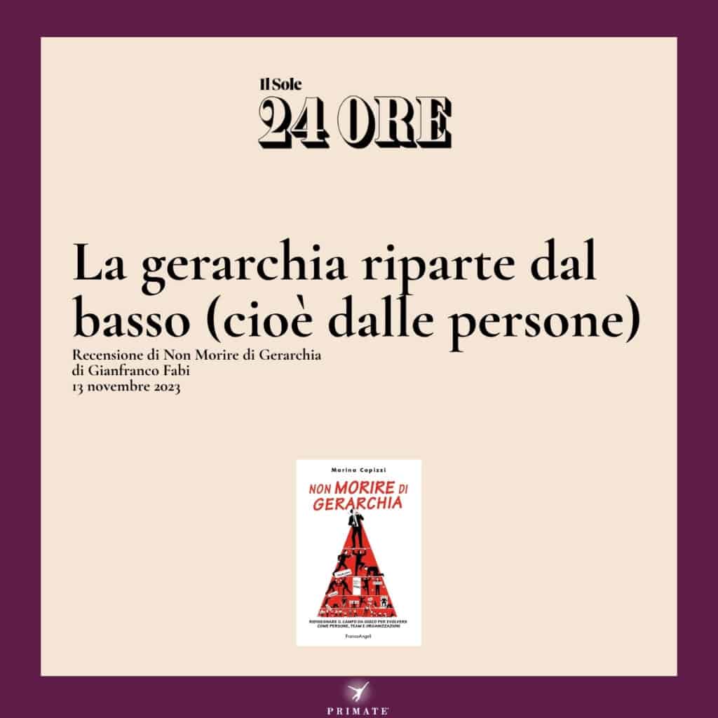 La gerarchia riparte dal basso (cioè dalle persone)