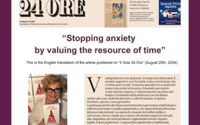 Stopping anxiety by valuing the resource of time