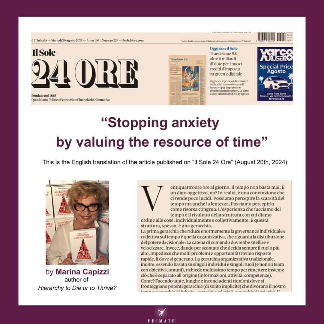 Marina Capizzi_Il Sole 24 Ore_20 Agosto 2024_Eng_PRIMATE Consulting