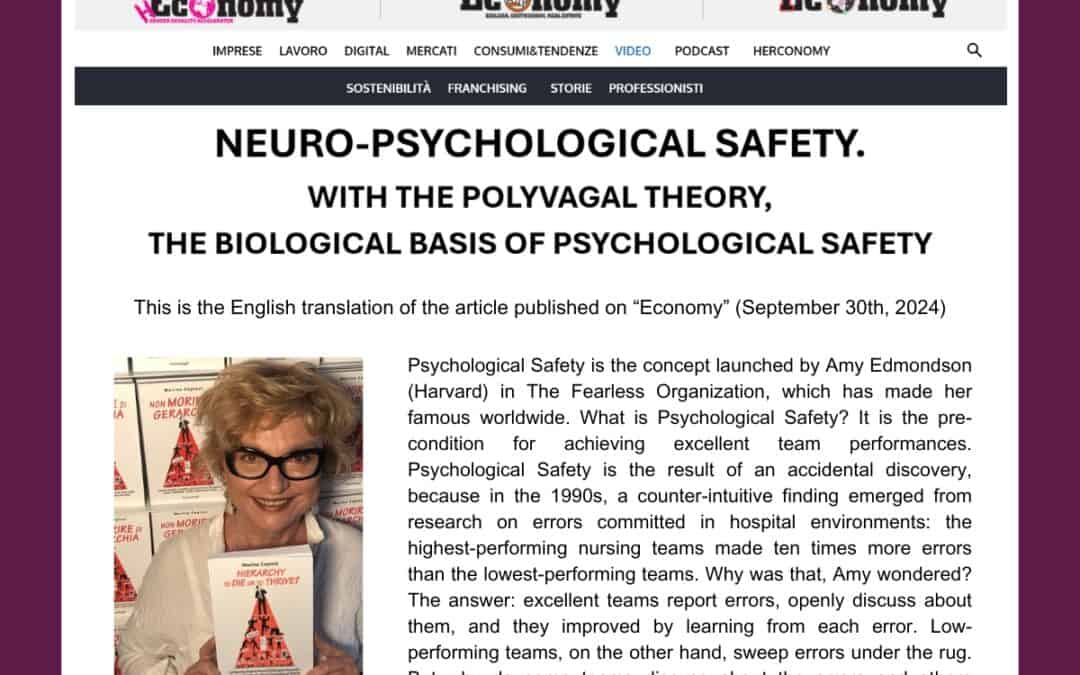 Neuro-Psychological Safety. With The Polyvagal Theory, The Biological Basis Of Psychological Safety
