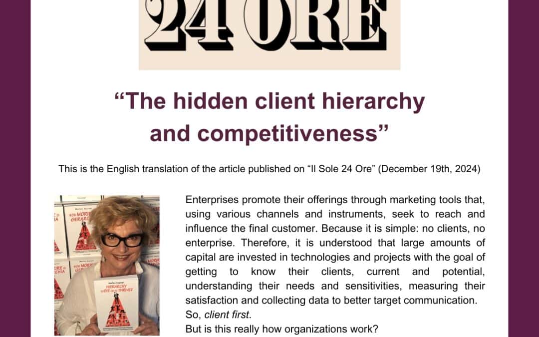 The hidden client hierarchy and competitiveness