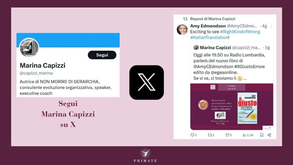 Amy Edmondson celebra il successo dell’edizione italiana