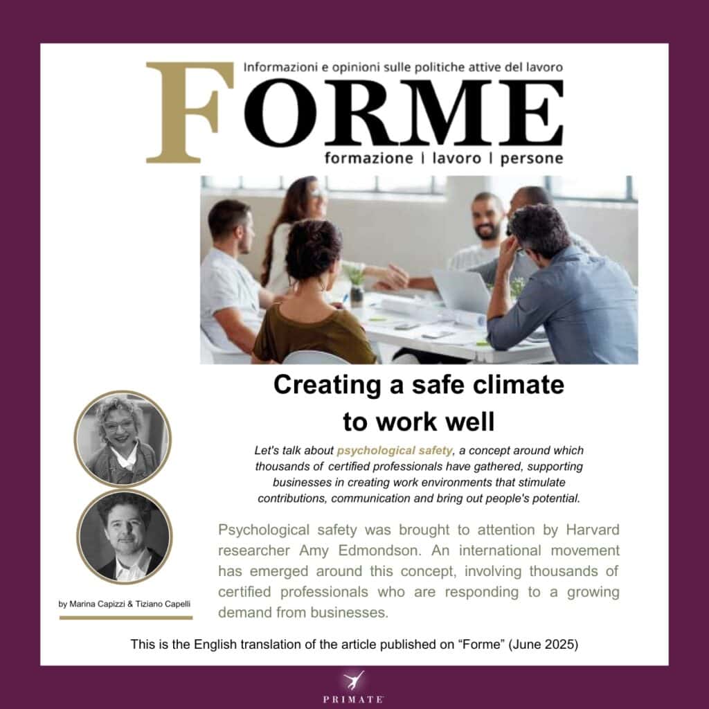 Creating a safe climate to work well