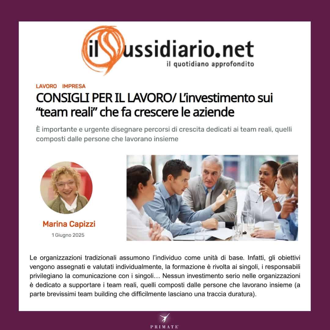 Marina Capizzi_Il Sussidiario_L’investimento sui team reali che fa crescere le aziende_ PRIMATE Consulting