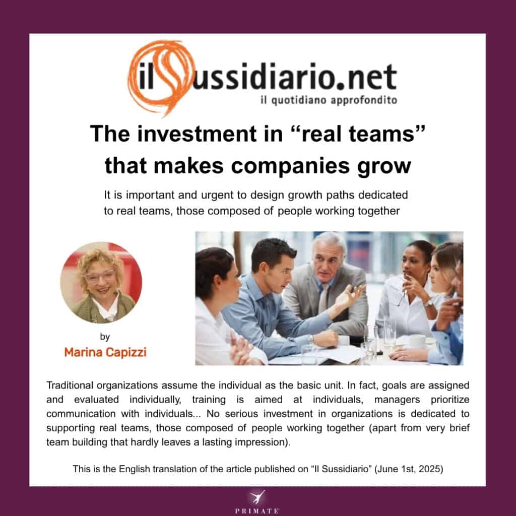 The investment in “real teams” that makes companies grow