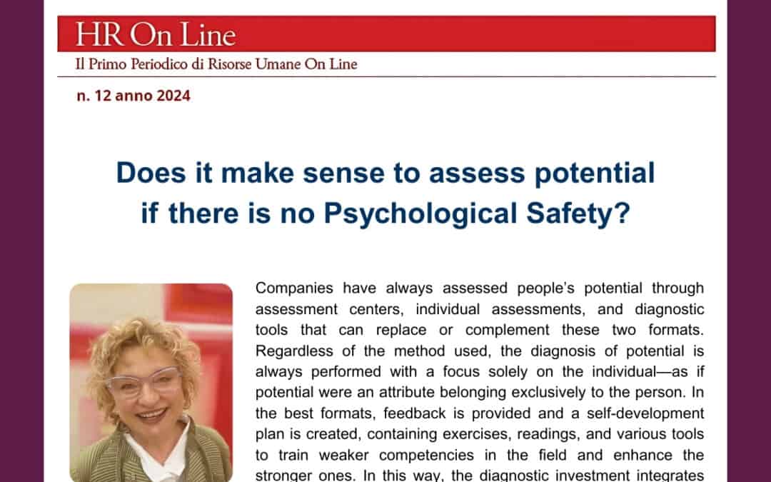 Does it make sense to assess potential if there is no Psychological Safety?