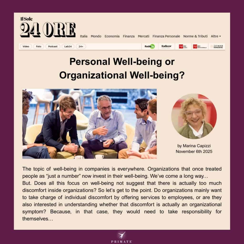Personal Well-being or Organizational Well-being?