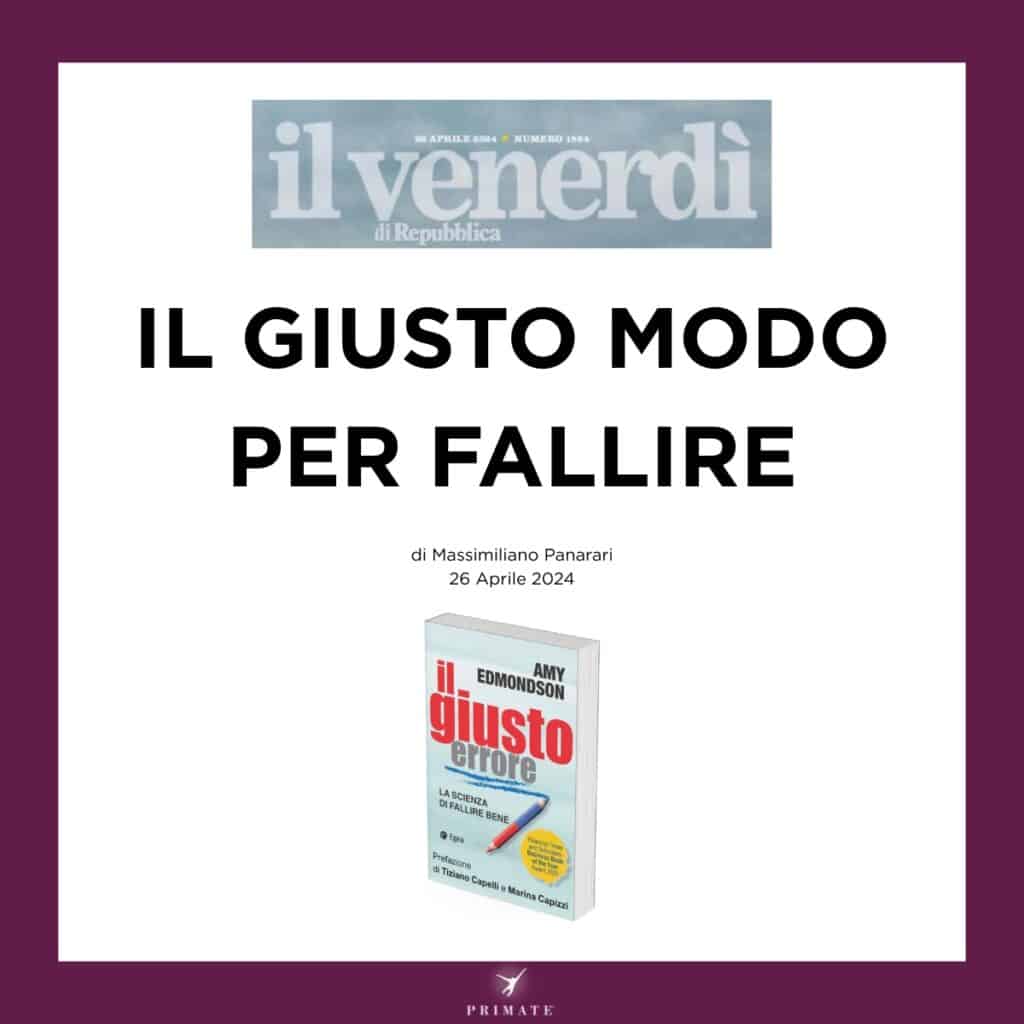 Il Venerdi di La Repubblica recensisce Il Giusto Errore