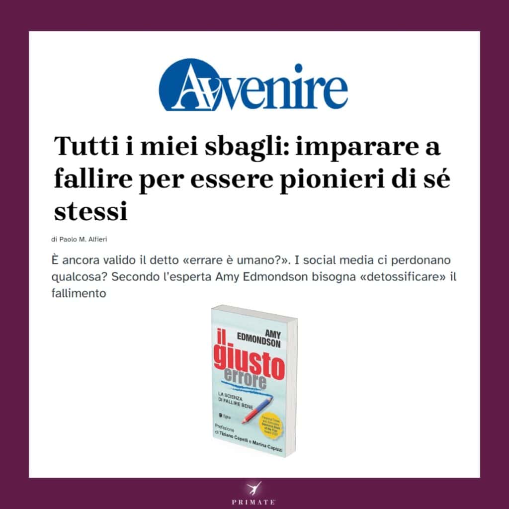 Tutti i miei sbagli: imparare a fallire per essere pionieri di sé stessi